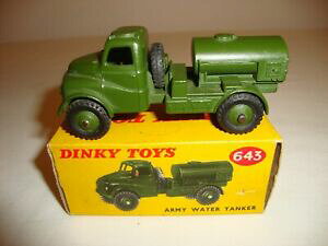 �y���������z�z�r�[�@�͌^�ԁ@�ԁ@���[�V���O�J�[ �^���J�[dinky 643 army water tankernr comme neuf in original box