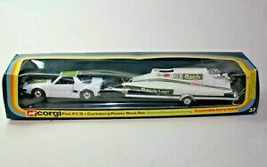 yzzr[@͌^ԁ@ԁ@[VOJ[ R[M[J[Xo[OtBAbg×p[{[gZbgIWi{bNXcorgi 37 carlsberg fiat x19 et power boat set, comme neuf in original box