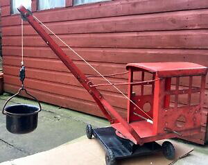 yzzr[@͌^ԁ@ԁ@[VOJ[ re[WIWiX`[oPbgN[triang original vintage presse acier grand crane avec seau 16 de hauteur environ