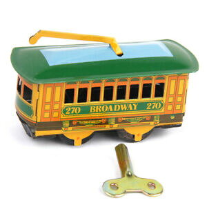 �y���������z�z�r�[�@�͌^�ԁ@�ԁ@���[�V���O�J�[ �L�[�R���N�V�����r���e�[�W�g�����[�g����vintage tramway trolley jouet de collection cle a ressort cadeau