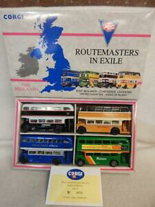 �y���������z�z�r�[�@�͌^�ԁ@�ԁ@���[�V���O�J�[ �Z�b�g�{�b�N�Xcorgi routemasters en exil les midlands set 97067 en parfait etat, dans sa boite