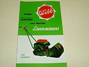 yzzr[@͌^ԁ@ԁ@[VOJ[ EFbuV[YGWptbgwebb tondeuses saison 1961 part, electrique amp; moteur brochure