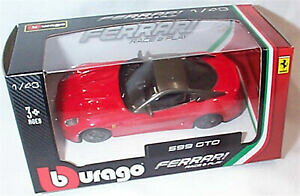 【送料無料】ホビー 模型車 車 レーシングカー フェラーリスケールボックスferrari 599 gto en rouge a lechelle 143 burago in box
