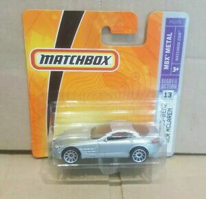 yzzr[@͌^ԁ@ԁ@[VOJ[ }b`ZfXxc}N[Vo[{fBfJ[hmatchbox mercedes benz slr mclaren, argent corps jouet voiture modele, comme neuf on card