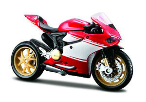 �y���������z�z�r�[�@�͌^�ԁ@�ԁ@���[�V���O�J�[ �h�D�J�e�B�X�P�[��ducati 1199 suoerleggera 214 blancorange echelle 118 de maisto