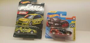 【送料無料】ホビー 模型車 車 レーシングカー ホットホイールランサーセットグラフィックスhot wheels 2er set mitsubishi lancer evo presque amp; furious speed graphics