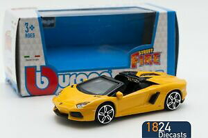 yzzr[@͌^ԁ@ԁ@[VOJ[ {M[j[hX^[XP[lamborghini aventador roadster en jaune, bburago 1830249, echelle 143, jouet voiture