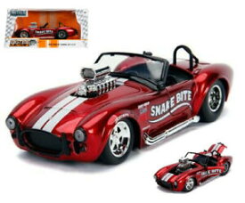 【送料無料】ホビー　模型車　車　レーシングカー シェルビーコブラヘビメタリックレッドモデルshelby cobra 427 sc 1965 snake bite metallic red 124 model jada toys