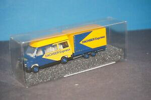 �y���������z�z�r�[�@�͌^�ԁ@�ԁ@���[�V���O�J�[ �{�b�N�X�v�����l�t�B�A�b�g�g���[���[�G�N�X�v���Xbox17] praline fiat ducato avec remorque dachser express jaune bleu 187 ovp