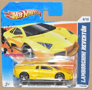 【送料無料】ホビー 模型車 車 レーシングカー ホットホイールランボルギーニイエローショートマップhot wheels 2011 nightburnerz lamborghini reventon jaune court carte w