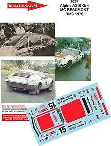 �y���������z�z�r�[�@�͌^�ԁ@�ԁ@���[�V���O�J�[ �f�J�[���A���p�C�����m�[�{�[�����g�����e�J���������[�����[decals 143 ref 1037 alpine renault a310 beaumont rallye monte carlo 1976 rally