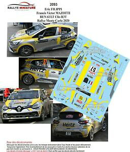 yzzr[@͌^ԁ@ԁ@[VOJ[ fJ[m[NBbseJ[[decals 143 ref 2093 renault clio r3 filippi rallye monte carlo 2020 wrc rally