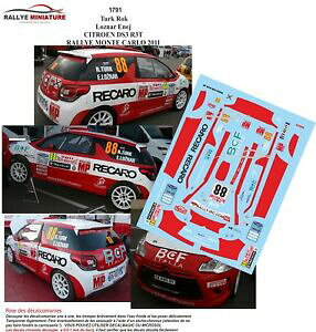 yzzr[@͌^ԁ@ԁ@[VOJ[ fJ[VgGeJ[[decals 143 ref 1791 citroen ds3 r3t turk rallye monte carlo 2011 irc rally