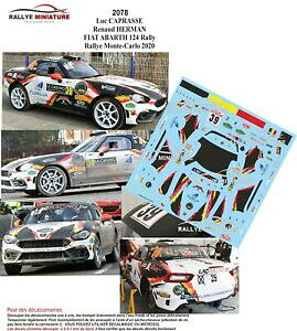 yzzr[@͌^ԁ@ԁ@[VOJ[ fJ[tBAbgAogeJ[[decals 143 ref 2078 fiat abarth 124 caprasse rallye monte carlo 2020 wrc rally
