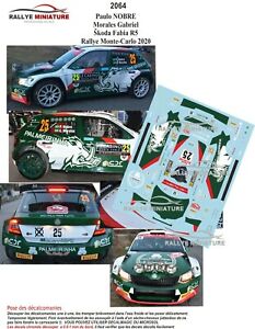 【送料無料】ホビー　模型車　車　レーシングカー デカールシュコダファビアモンテカルロラリーラリーdecals 143 ref 2064 skoda  fabia r5 nobre rallye monte carlo 2020 wrc rally | hokushin