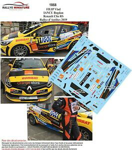 【送料無料】ホビー 模型車 車 レーシングカー デカールルノークリオラリーアンティーブdecals 143 ref 1868 renault clio r3 alexandru filip rallye dantibes 2019