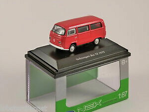 �y���������z�z�r�[�@�͌^�ԁ@�ԁ@���[�V���O�J�[ �t�H���N�X���[�Q���o�X�X�P�[�����f��volkswagen t2 bus rouge echelle 187 modele welly