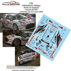 �y���������z�z�r�[�@�͌^�ԁ@�ԁ@���[�V���O�J�[ �f�J�[���V�g���G�������[decals 143 ref 1755 citroen ds3 r5 lherminez criterium des cevennes 2018 rallye