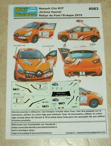 yzzr[@͌^ԁ@ԁ@[VOJ[ em[NIeo[ubWdecals 143e renault clio r3t jerome vaucel rallye de pont leveque 2019
