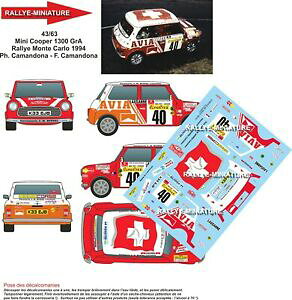 yzzr[@͌^ԁ@ԁ@[VOJ[ fJ[eLTXI[X`~jN[p[eJ[[decals 143 ref 4363 austin mini cooper camandona rallye monte carlo 1994 rally