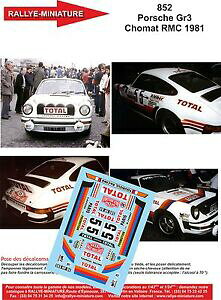 �y���������z�z�r�[�@�͌^�ԁ@�ԁ@���[�V���O�J�[ �f�J�[���|���V�F�����e�J���������[�����[decals 143 ref 0852 porsche 911 chomat rallye monte carlo 1981 rally total wrc
