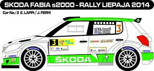 yzzr[@͌^ԁ@ԁ@[VOJ[ fJ[VR_t@rA[Gp[decals 143 skoda fabia s2000 3 lappi rallye liepaja 2014 mfz d43280