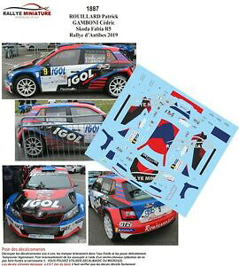 yzzr[@͌^ԁ@ԁ@[VOJ[ fJ[VR_t@rA[AeB[udecals 143 ref 1887 skoda fabia r5 rouillard rallye dantibes 2019
