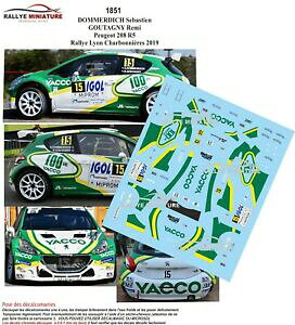 yzzr[@͌^ԁ@ԁ@[VOJ[ fJ[vW[[decals 143 ref 1851 peugeot 208 t16 r5 dommerdich rally lyon charbonnieres 2019