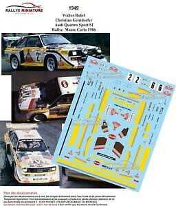 yzzr[@͌^ԁ@ԁ@[VOJ[ fJ[AEfBNgX|[ceJ[decals 143 ref 1949 audi sport quattro s1 rohrl rallye monte carlo 1986 wrc