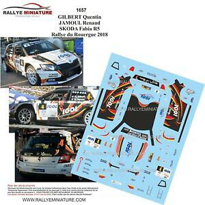 yzzr[@͌^ԁ@ԁ@[VOJ[ fJ[VR_t@rAMo[g[[decals 143 ref 1657 skoda fabia r5 gilbert rallye rouergue aveyron 2018 rally