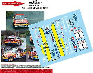 yzzr[@͌^ԁ@ԁ@[VOJ[ fJ[[T[decals 143 ref 0679 bmw m3 e30 rouillard rallye saint geniez 1998 rally