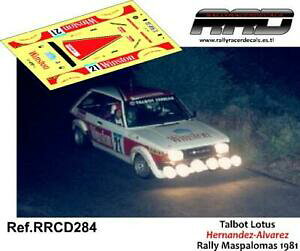 yzzr[@͌^ԁ@ԁ@[VOJ[ fJ[cTr[[}Xp}Xdecalcalca 143; talbot sunbeam; hernandezalvarez; rally maspalomas 1981