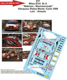 【送料無料】ホビー　模型車　車　レーシングカー デカールランサーマキネンモンテカルロラリーラリーdecals 143 ref 0231 mitsubishi lancer makinen rallye monte carlo 1999 rally wrc