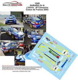【送料無料】ホビー　模型車　車　レーシングカー デカールスバルフランスラリーインプレッサラリーdecals 143 ref 1548 subaru impreza voirin rallye coeur de france 2003 rally