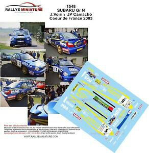 yzzr[@͌^ԁ@ԁ@[VOJ[ fJ[XotX[CvbT[decals 143 ref 1548 subaru impreza voirin rallye coeur de france 2003 rally