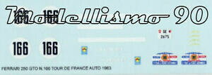 yzzr[@͌^ԁ@ԁ@[VOJ[ fJ[V[gtF[cA[htXdecal sheet 143 ferrari 250 gto 166 tour de france 1963 berneygretener