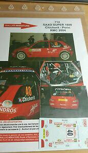 yzzr[@͌^ԁ@ԁ@[VOJ[ fJ[VgGeJ[[decals 143 ref 0712 citroen saxo s1600 chicherit rallye monte carlo 2004 rally