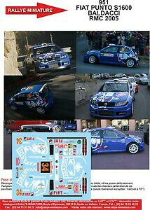 yzzr[@͌^ԁ@ԁ@[VOJ[ fJ[tBAbgvgeJ[[decals 143 ref 0951 fiat punto s1600 baldacci rallye monte carlo 2005 rally wrc