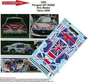 yzzr[@͌^ԁ@ԁ@[VOJ[ fJ[vW[NXC[v[[decals 143 ref 1294 peugeot 207 s2000 kris meeke ypres rally 2009 irc rallye