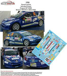 yzzr[@͌^ԁ@ԁ@[VOJ[ fJ[vW[pXJeJ[[decals 143 ref 1793 peugeot 207 s2000 pascal rallye monte carlo 2011 irc rally
