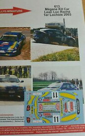 【送料無料】ホビー　模型車　車　レーシングカー デカールルノーメガーヌマキシロシュラリーラリーキットdecals 143 ref 0613 renault megane maxi kit car roche rallye lochois 2003 rally