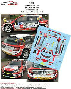 yzzr[@͌^ԁ@ԁ@[VOJ[ fJ[VR_t@rA[Ohdecals 143 ref 1898 skoda fabia r5 mauffrey rallye vosges grand est 2019