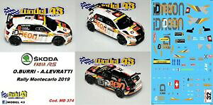 yzzr[@͌^ԁ@ԁ@[VOJ[ fJ[VR_t@rA[eJdecal 143 skoda fabia r5 burri o rally montecarlo 2019