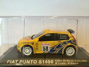 yzzr[@͌^ԁ@ԁ@[VOJ[ tBAbgvgeJXP[[fiat punto s1600 rallye de monte carlo 2003 scale 143 altaya