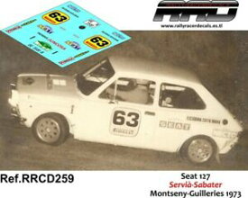 【送料無料】ホビー　模型車　車　レーシングカー デカールcシートdecalcalca 143; seat 127; serviasabater; criterium montseny guilleries 1973