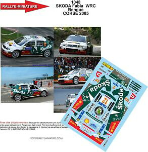 yzzr[@͌^ԁ@ԁ@[VOJ[ fJ[VR_t@rAANT_[c[hRX[decals 143 ref 1048 skoda fabia wrc alexandre bengue tour de corse 2005 rally