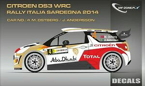 yzzr[@͌^ԁ@ԁ@[VOJ[ fJ[VgG[Tf[jGAdecals 143 citroen ds3 wrc 4 ostberg rallye sardaigne 2014 mfzone d43334