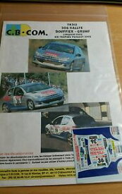 【送料無料】ホビー　模型車　車　レーシングカー デカールプジョーブライアンラリーラリーdecals 143 ref 0513 peugeot 206 bryan bouffier rallye limousin 2002 rally