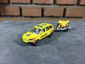 【送料無料】ホビー　模型車　車　レーシングカー チアリーダーボルボパトロールモデルオートバイダイカストmajorette volvo xc90 patrouille sos car model yellow with motorcycle diecast