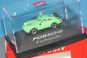 yzzr[@͌^ԁ@ԁ@[VOJ[ {bNX|VF^[{box24] herpa exclusif porsche 911 turbo farbstudie vert 187 ovp
